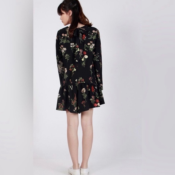 Zara Black Floral Long Sleeve Romper - Picture 3 of 10